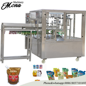 Doy pouch fill and seal machine/spout pouch liquid filling machine/drink packing capping machine