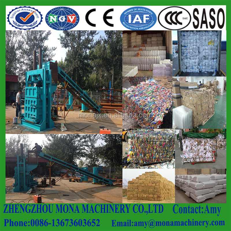 Fully automatic horizontal carton compress baler machine cardboard compress baling press machine price