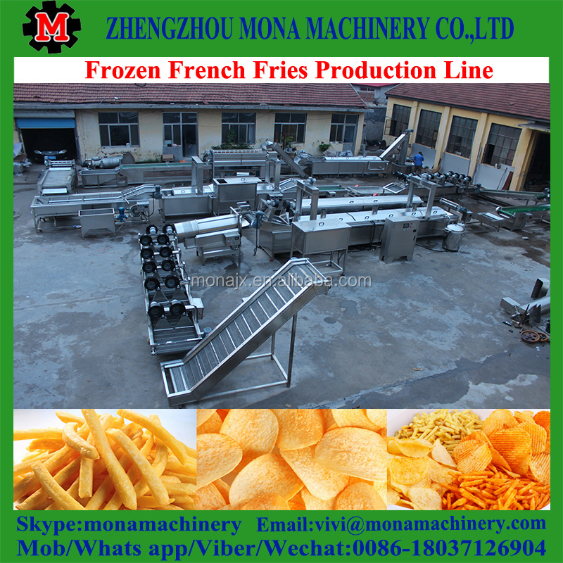 Full- Automatic Fried Potato Chips Production Line / French Fries Making Machine / Frozen Fries Processing Plant