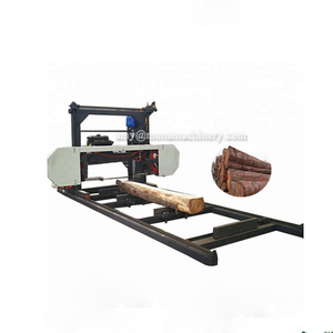 36 inch automatic horizontal hydraulic saw mill portable Band Sawmill machine wood cutting with trailer for sale