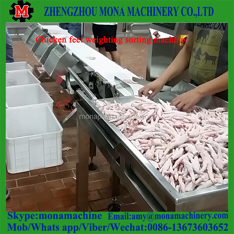 Hot sale fully automatic checkweigher processing industry antomatic food weight grading vegetable fruit sorting machine for food