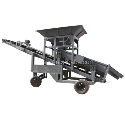 Small Capacity 20 TPH Ore Rock Sand Stone Separating  machine/Gold Washing Trommel Sand Gravel Mobile Trommel Screen for Sale