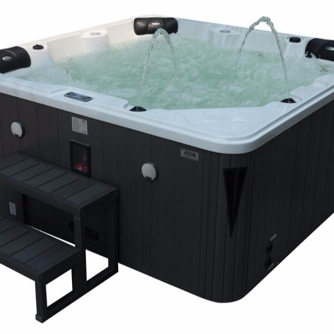 Outdoor Aristech Acrylic Spa Tub/ 5 Persons  Hydrotherapy Masagge Hot Tub/Bath Tub with LED Light