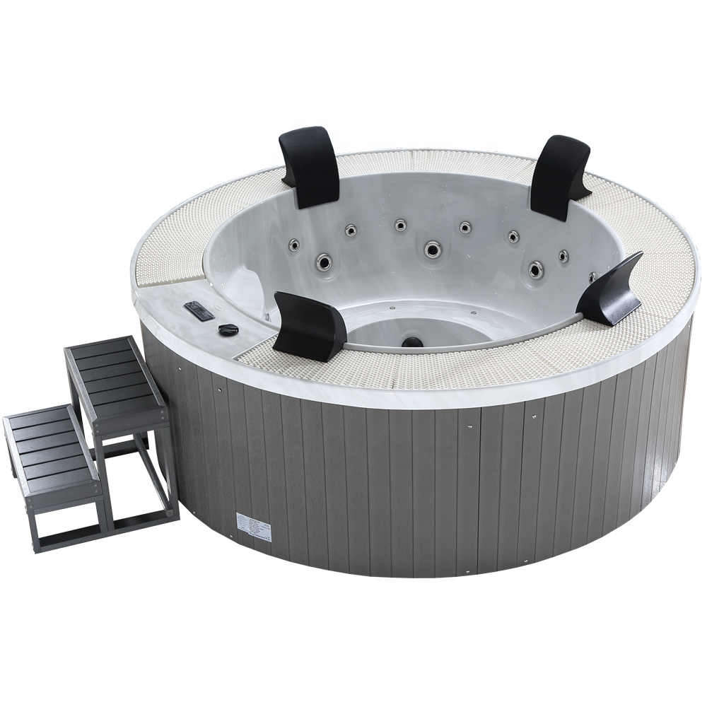 Special Design Round Hot Tub Spa Underground Surround Bathtub Hotel Hpt Tub Spa Outdoor Acrylic Massage Modern Freestanding