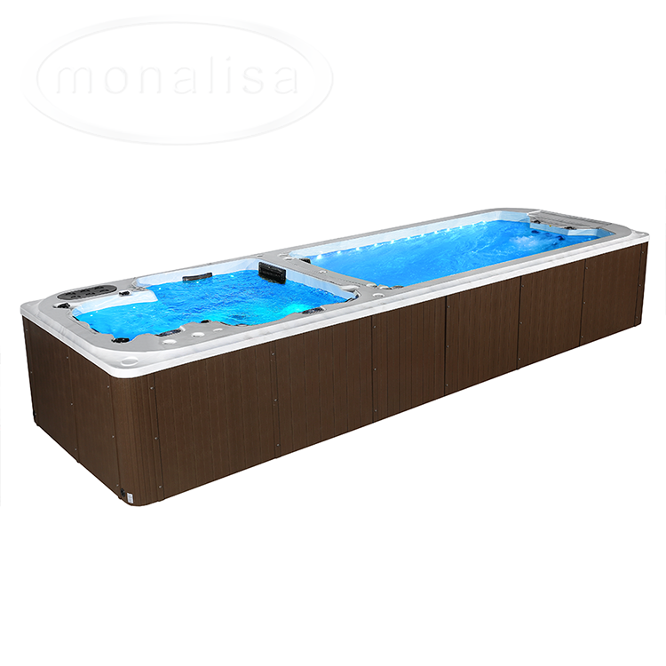 Hot sale swim spa tub outdoor acrylic shell pool USA Balboa swimming pool for villa