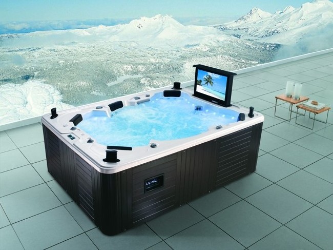 Hot Tube Sexy Tub 8 Spa Person Jet Whirlpool Bathtub With Tv Hot Tub