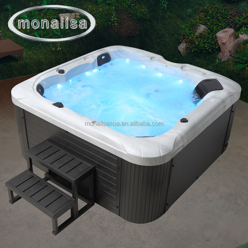 Monalisa Square Acrylic Whirlpool Spa  Bathtubs Outdoor  Baby Massage  5 people  Hot Tub