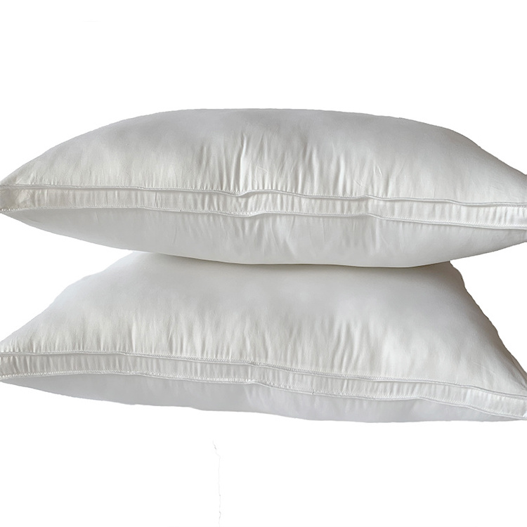 Wholesale cheap 300TC cotton covered pillow with 3cm gusset bed microfiber pillow