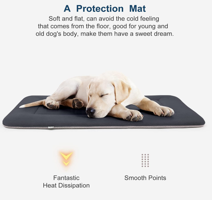 Wholesale 100% polyester soft cute paw pet bed crate pad mat Sleeping Mattress dog bed washable