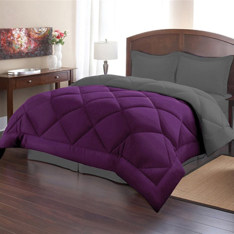 Wholesale Comfortable home hotel modern queen bed designer comforter sets purple bedding set