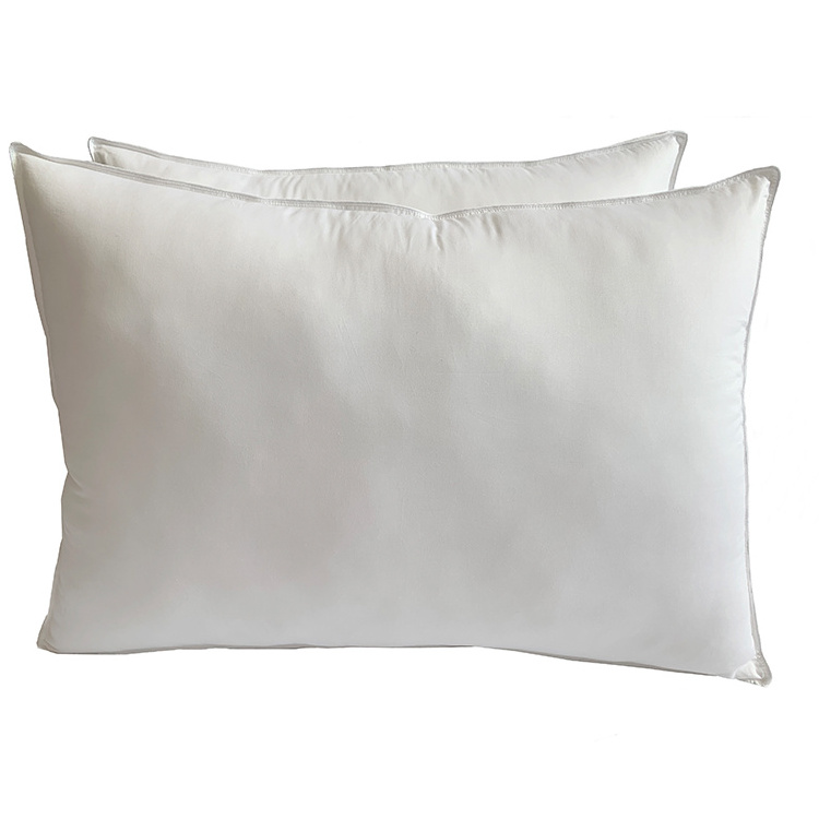 Wholesale cheap 300TC cotton covered pillow with 3cm gusset bed microfiber pillow