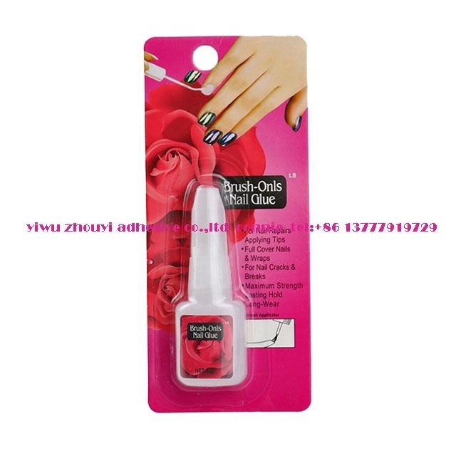 super glue fake nail glue 10g support persona label professional  glue thick & strong liquid  nail art adhesive with brush