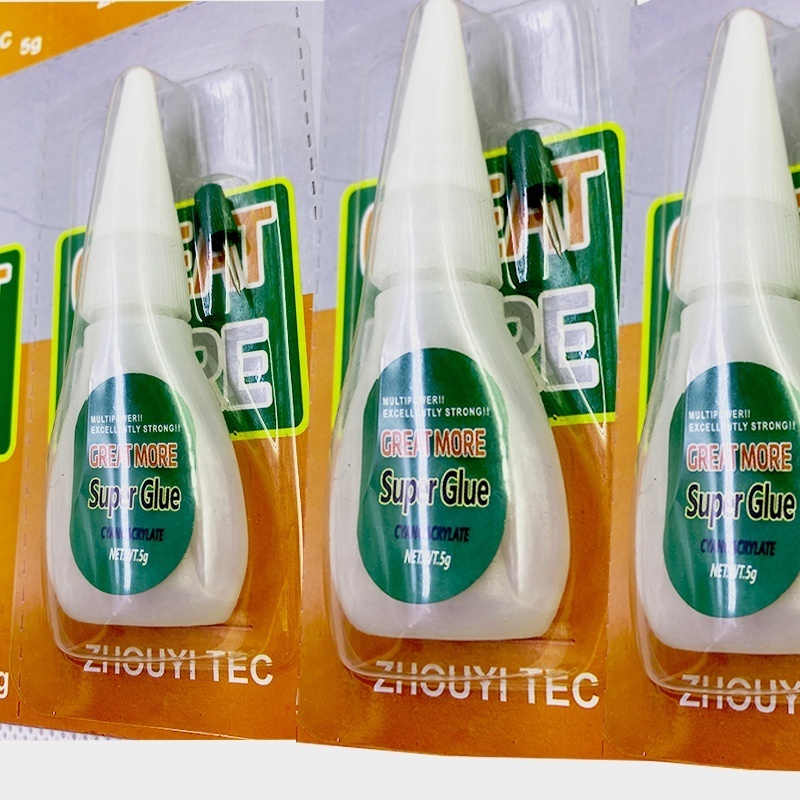 fast bond  5g no dry quality  plastic bottle super glue 100%   cyanoacrylate shoes glue