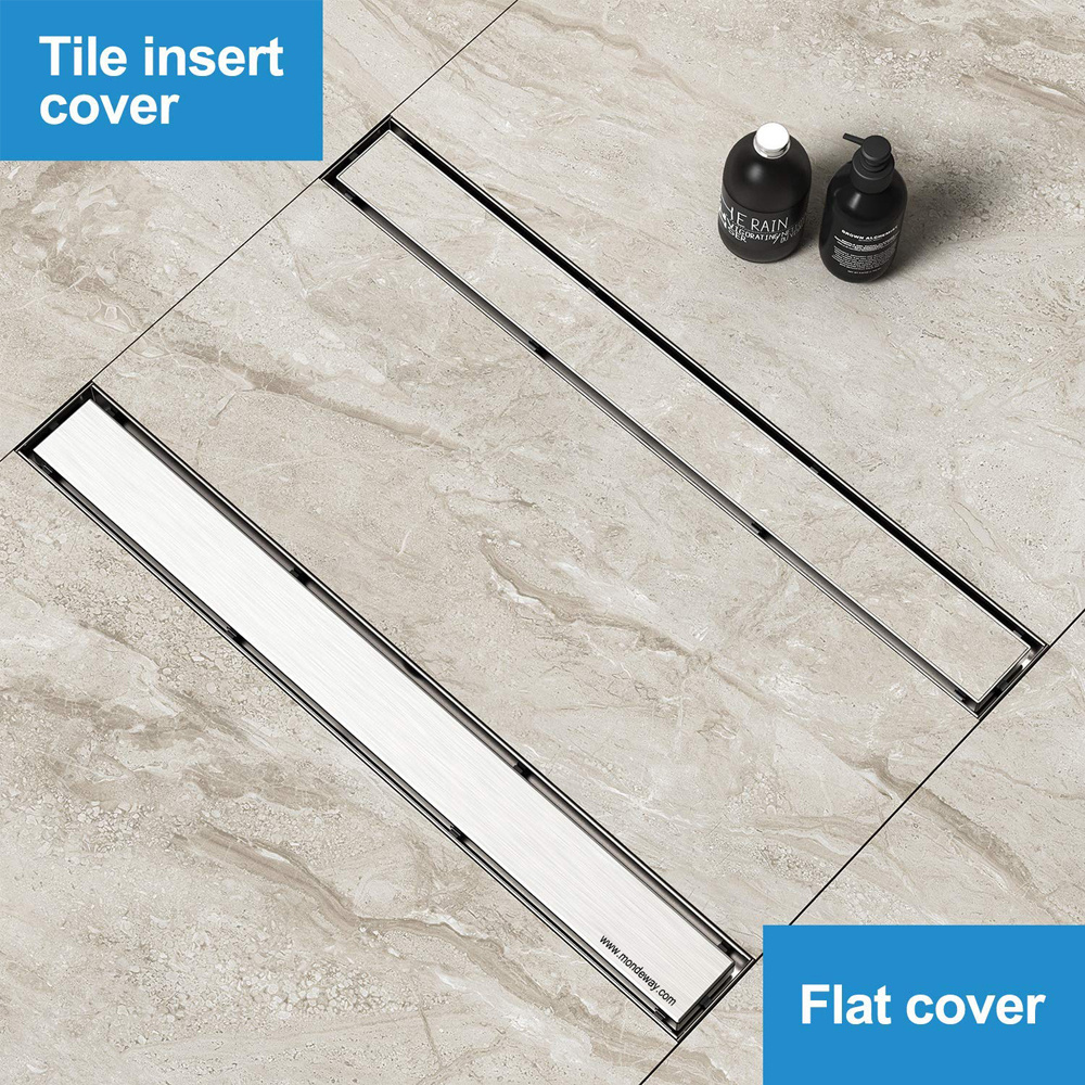 Stainless steel invisible shower drain shower channel linear bathroom floor drain