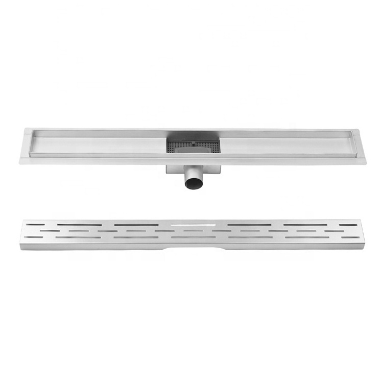 Shower drain channel floor stainless steel linear shower drain