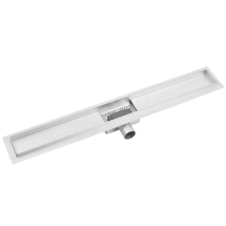 Shower drain channel floor stainless steel linear shower drain