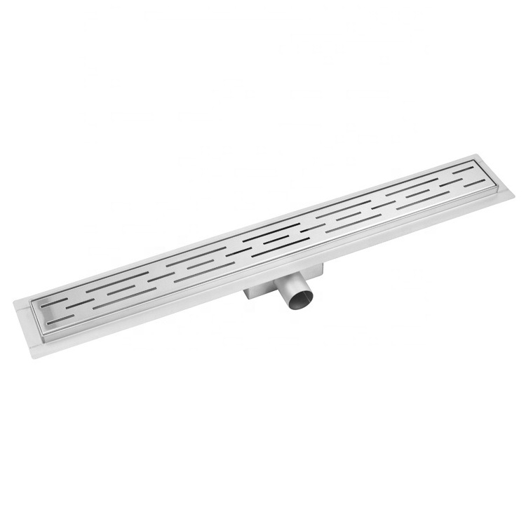 Shower drain channel floor stainless steel linear shower drain