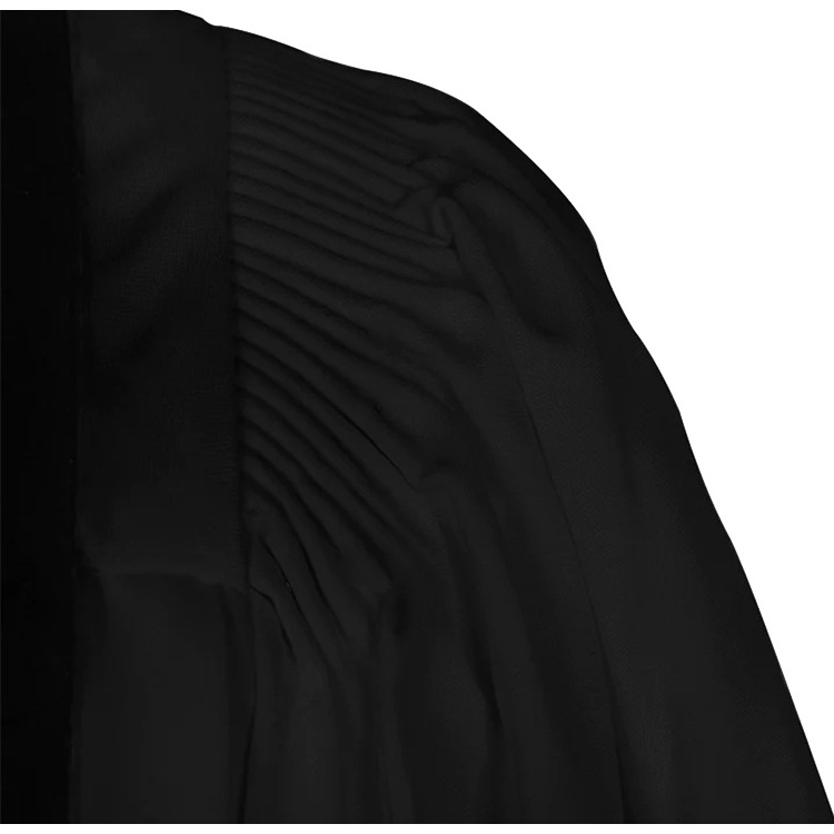 Factory Black Matte John Wesley Clergy Robes with Velvet Panels