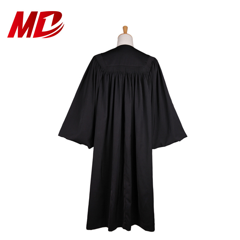 Wholesale Customized Black Piping Cleric Clergy Robes with Red Embroidered Cross