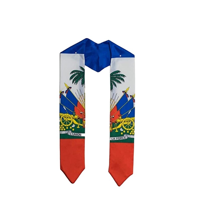 Haiti Flag Graduation Sash/Stole International Study Abroad Adult Unisex