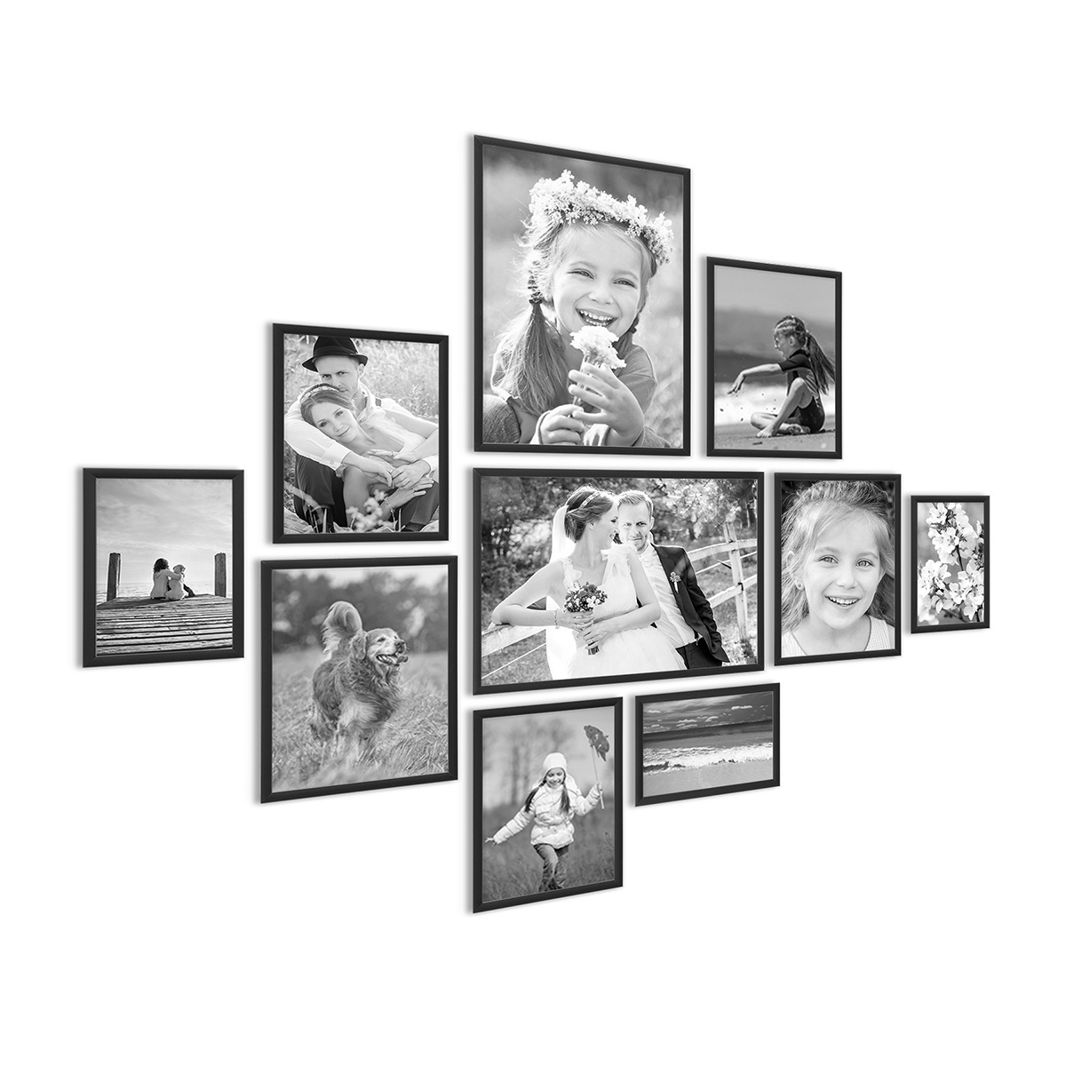 11x14 5x5 12x18 4x5 8x10 Bulk popular art picture frame black metal aluminum photo frame poster frame