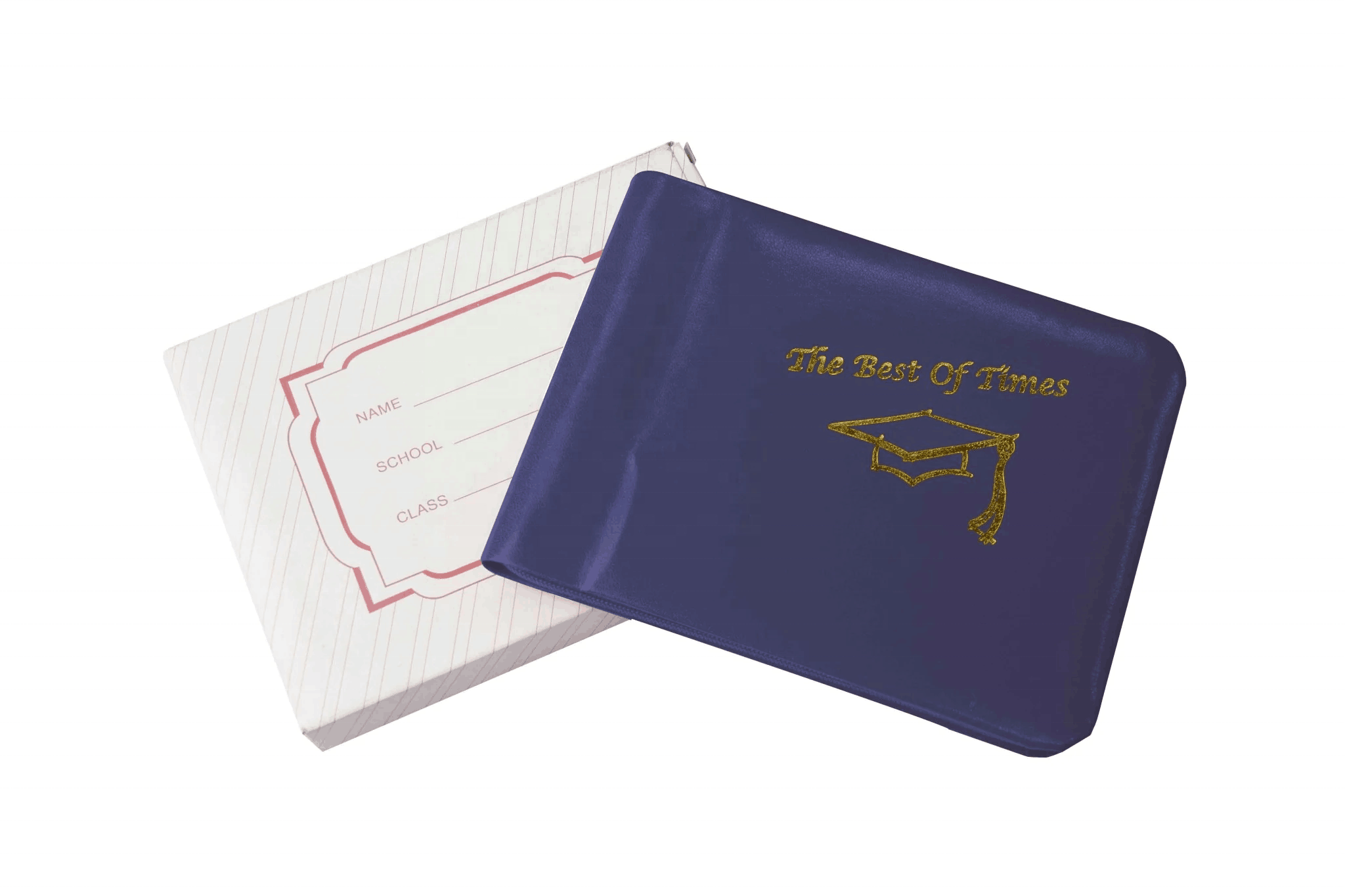 High Quality Printing Customized Traditional Eco-friendly leather Memory DIY Graduation Autograph Books with Zipper