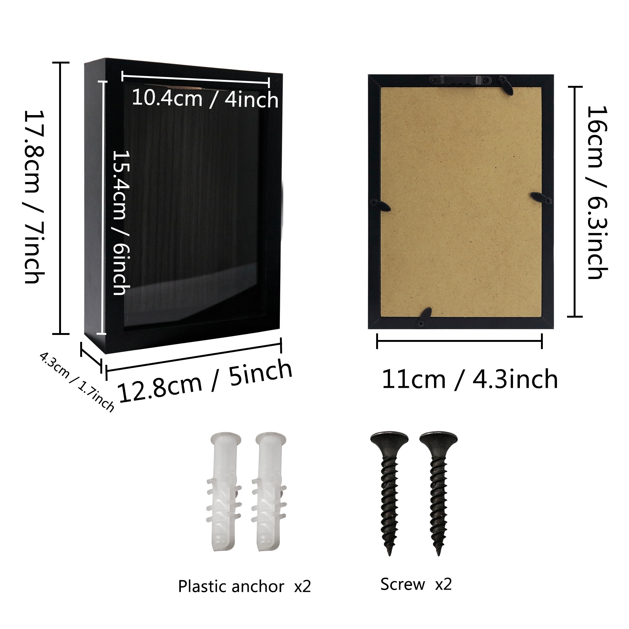 Wholesale 3D 5x7 8x8 8x10 10x10 12x12 16x20 Black White MDF Memorabilia Bulk Coin Shadow Box Frames