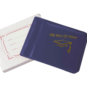 Personalized Gold Stamping Best of Time Eco-friendly Leather Zippered Graduation Autograph Books