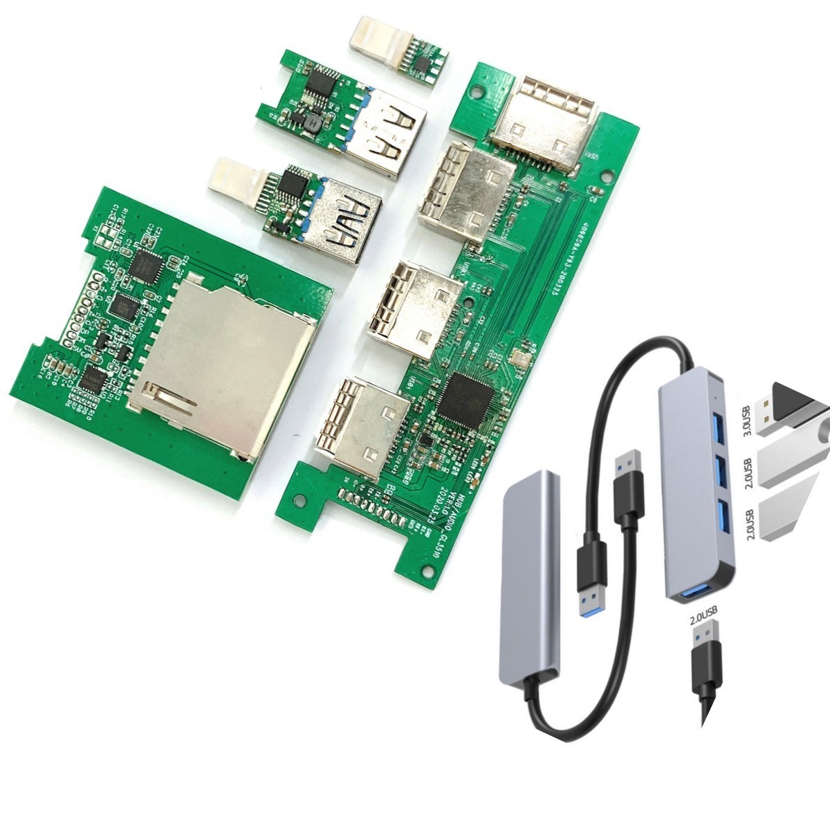 Custom 3 4 5 6 8 ports USB Hub PCB board PCBA Dock Station PCBA Charger PCB Circuit Board