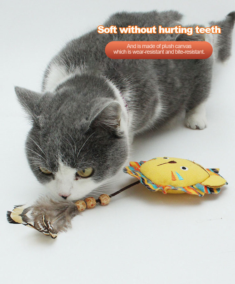 New best-selling pet products cat plush toy molar bite-resistant self-hi interactive cat toy