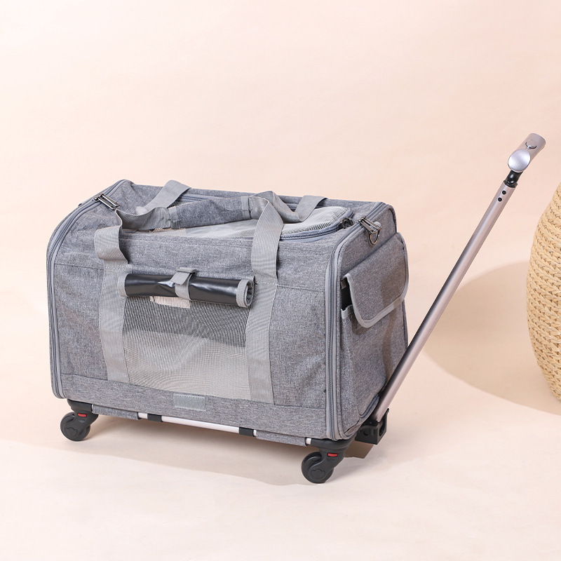 New cat bag Easy to go out pet bag Breathable foldable pet suitcase Single shoulder crossbody pet suitcase