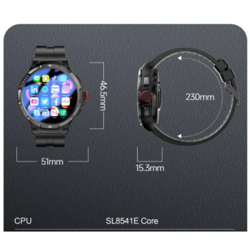 Custom Logo Trendy Adult touch screen smart watch with sim card supported 800mAh phone watch 4g smartwatches with hidden camera