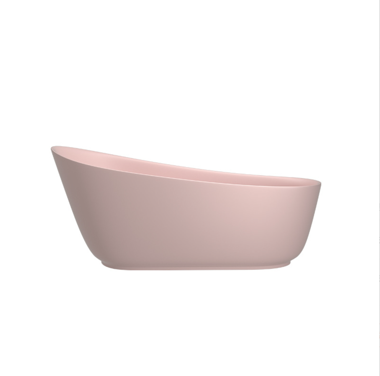 Hot Selling Artificial Stone Fiberglass Bathtub Acrylic Freestanding Pink Bathtub