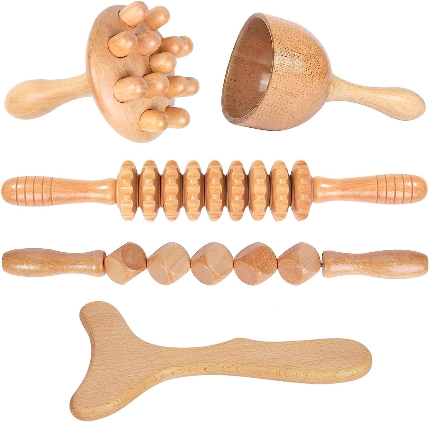 Hot Sale Body Shaping Stick Anti Cellulite Massage Back Wooden Body Massager