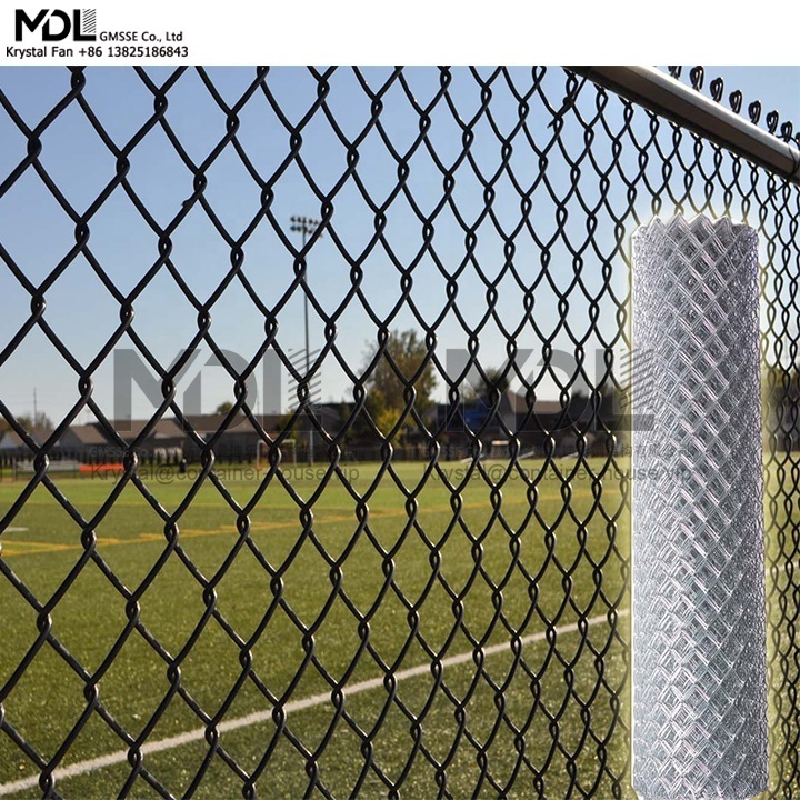 Factory Wholesale Galvanized customizable construction temporary fence Chain Link Fence For Sale