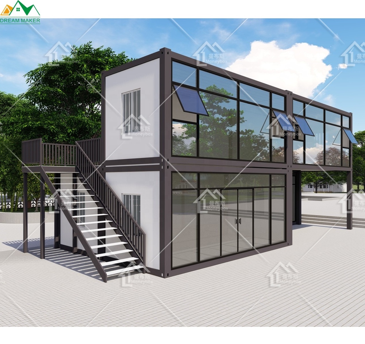 Malaysia 20ft  kiosk for sale home container office mobile trailer container office modular prefab foldable container house