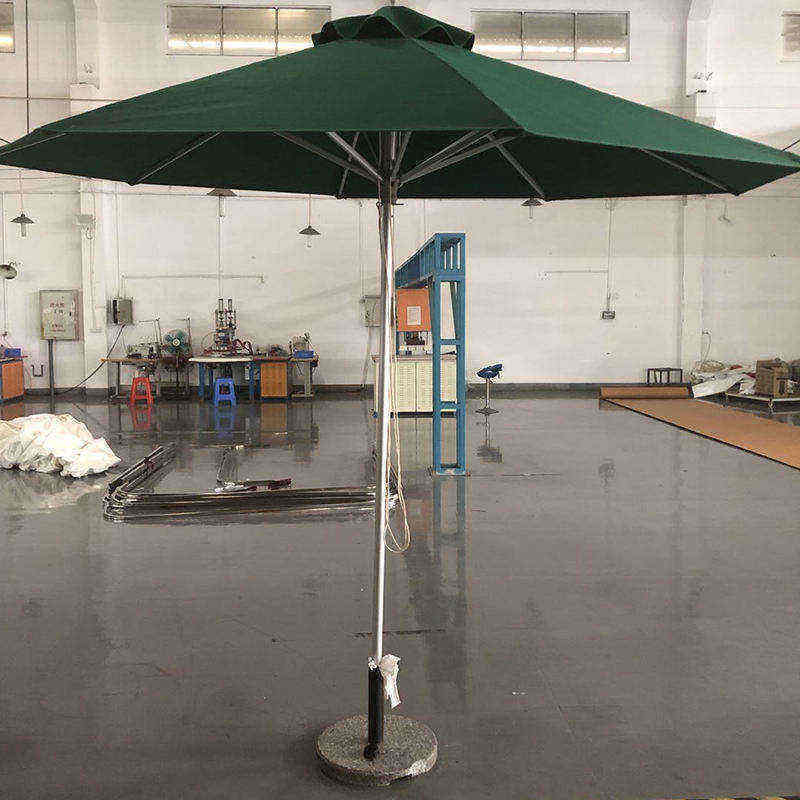 Factory Customize Logo Sun Shade Beach Middle Pole Hotel Outdoor Umbrella 3M Parasol Garden Wholesale Patio Half Umbrella