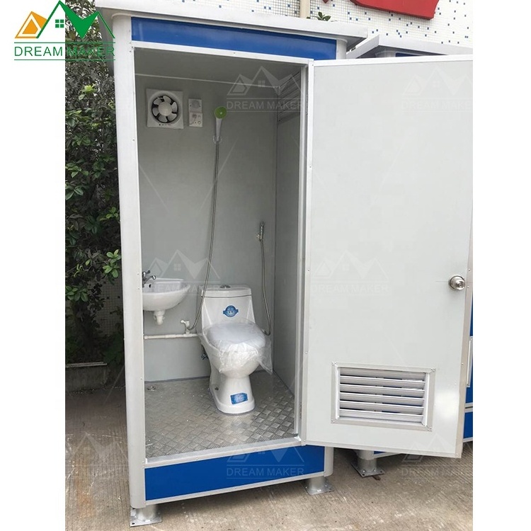 Manufacturer Public Construction Easy Mobile Portable Toilet With Shower Steel Frame Movable Toilet Business Eps Toilet For Sale