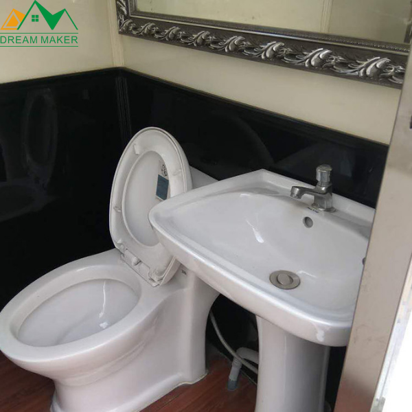 Hot modern outdoor movable mobile toilets in kenya outdoor 2 stall steel camping portable restroom trailers wc toilet box cabin