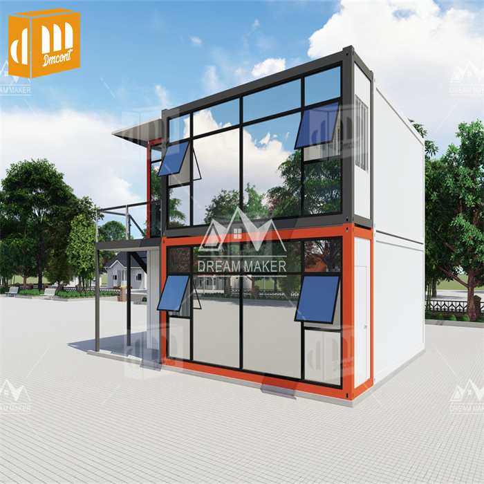 Modular Luxury 2 Story Summer Mobile Houses Flat Pack Portable Movable Office Commercial Detachable Container Buildings For Sale