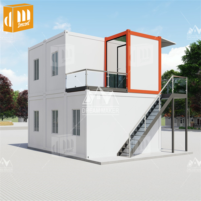 Modular Luxury 2 Story Summer Mobile Houses Flat Pack Portable Movable Office Commercial Detachable Container Buildings For Sale