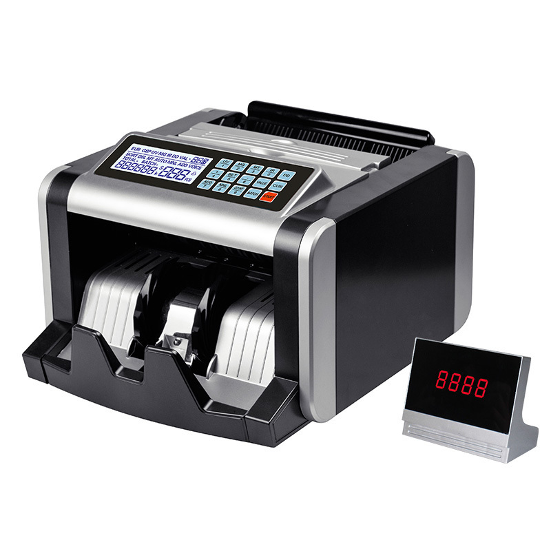 Fake Money Banknote Counter AL-1600 UV/MG de billete falso LCD Display Note Counting Machine