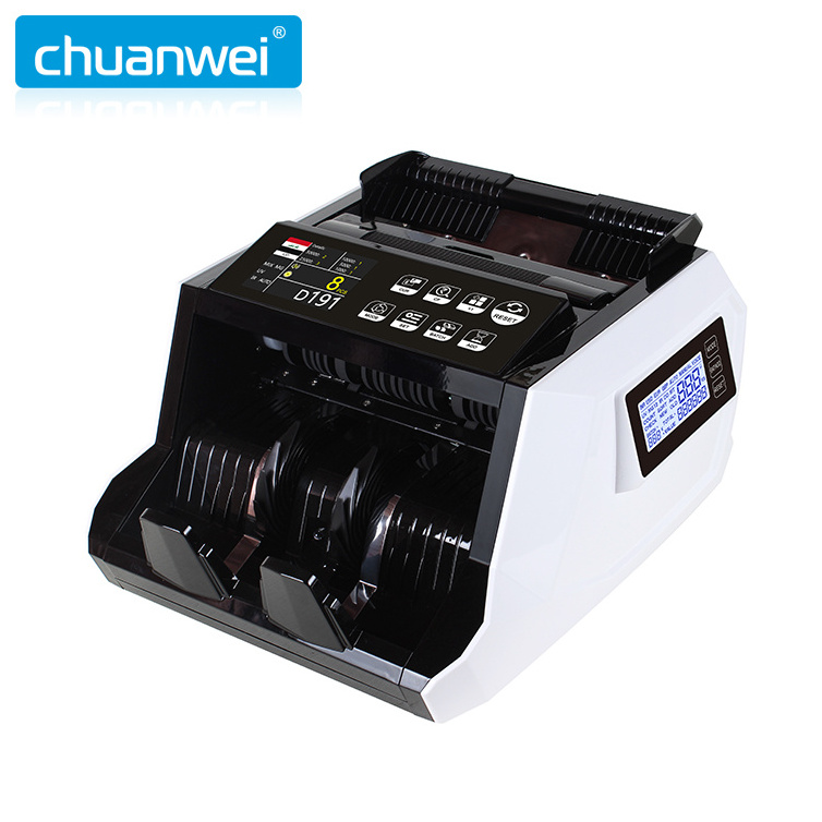 AL-7100 fake money detector bill counter note counting machine banknote prints cash count money