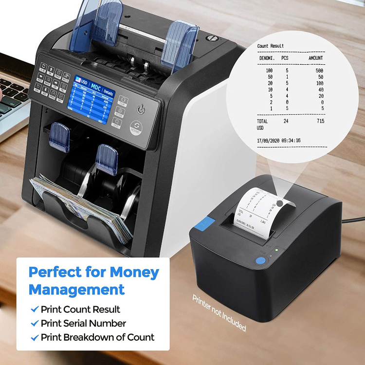 New design CIS 2021 Mixed value Portable Automatic Cash Counting  Fake Money Machine Detector Money  counter AL-950