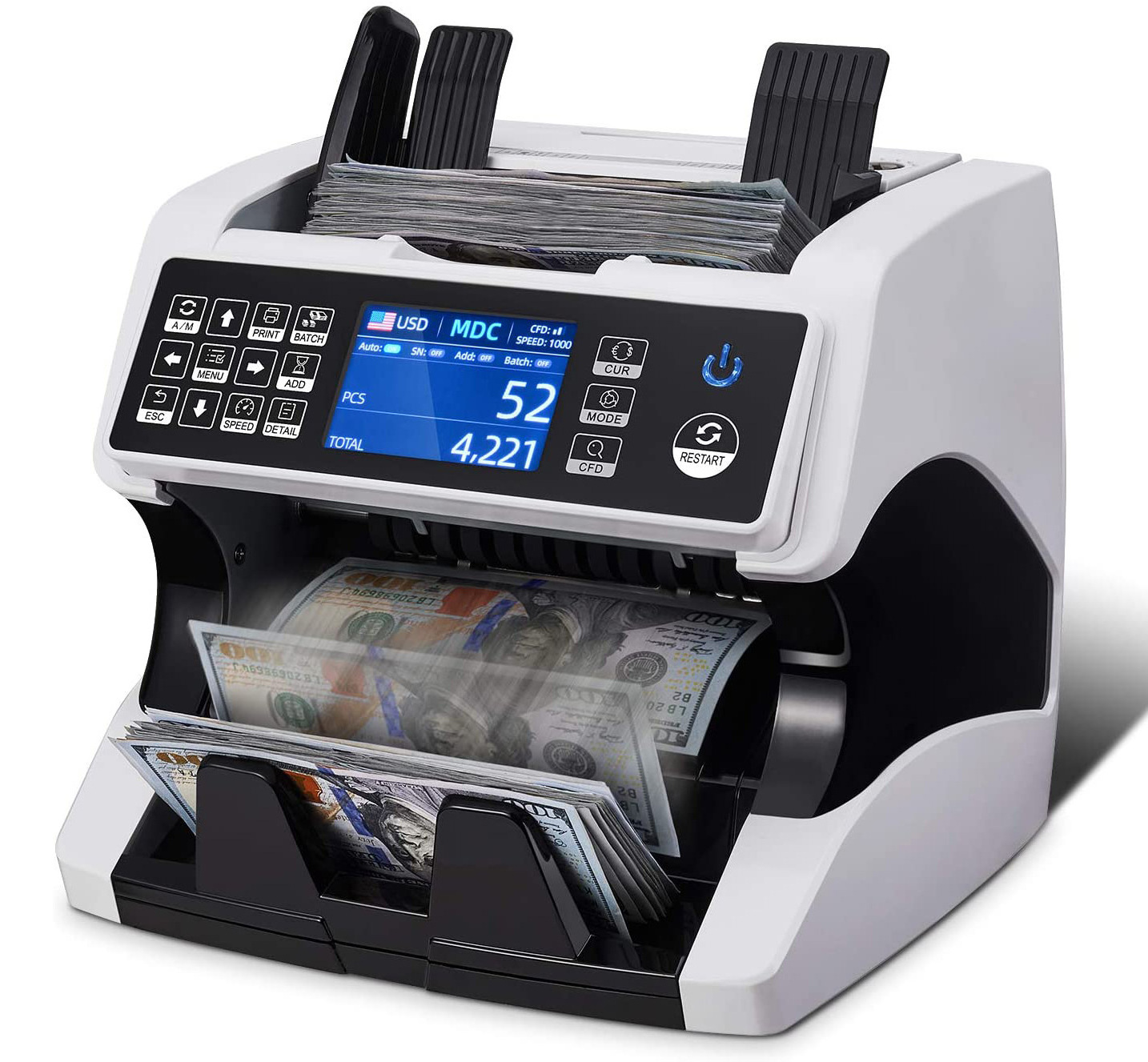 AL-920 Mixed Denomination 2 CIS Authenticating Coin Counting Machine Money Counter Detector Verifier Currency  Machine