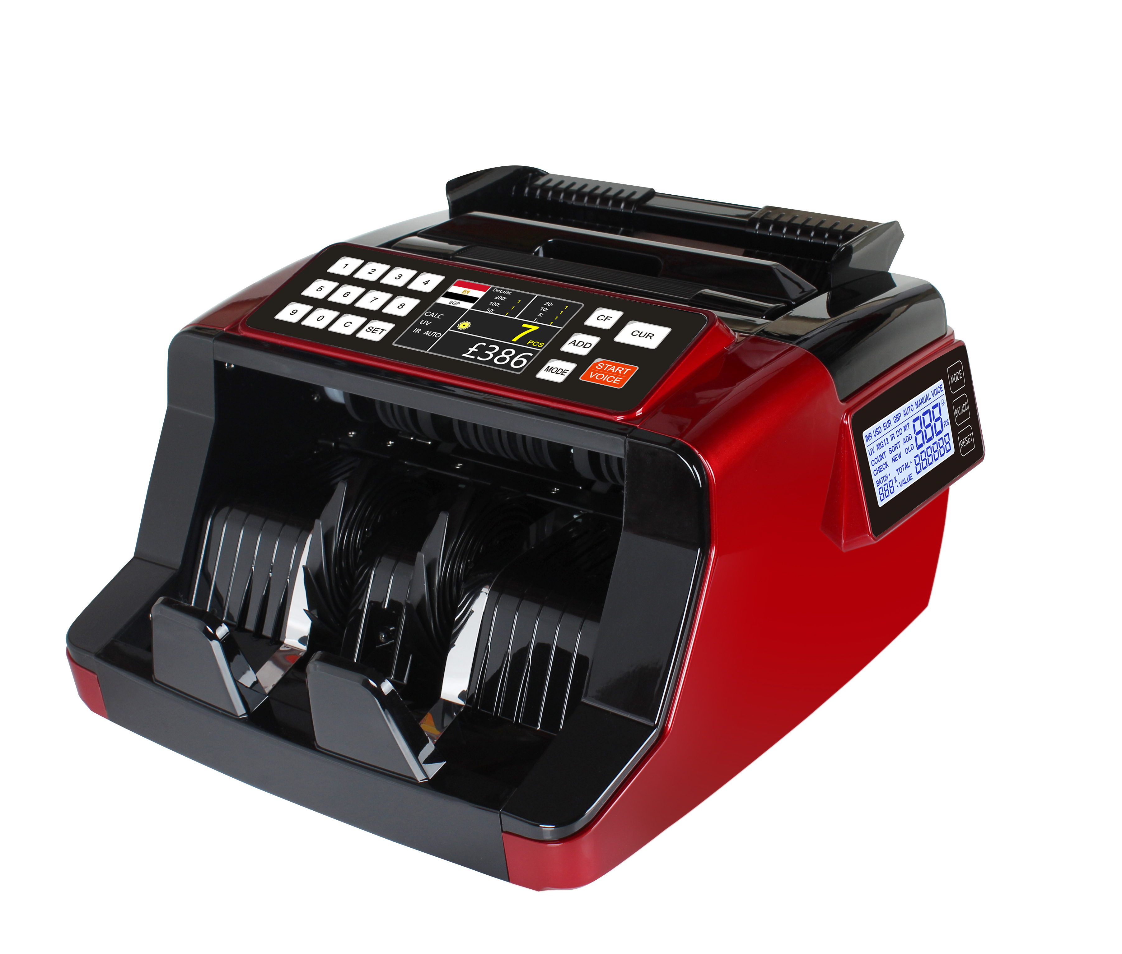 AL-7200 Counterfeit Portable Loose Money Counter with Built-in Fake Note Detection Currency Cash Note Counting Machine