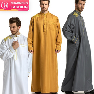 0006# muslim men clothing arabic dubai thobe hooded  jubba dress muslimah  man