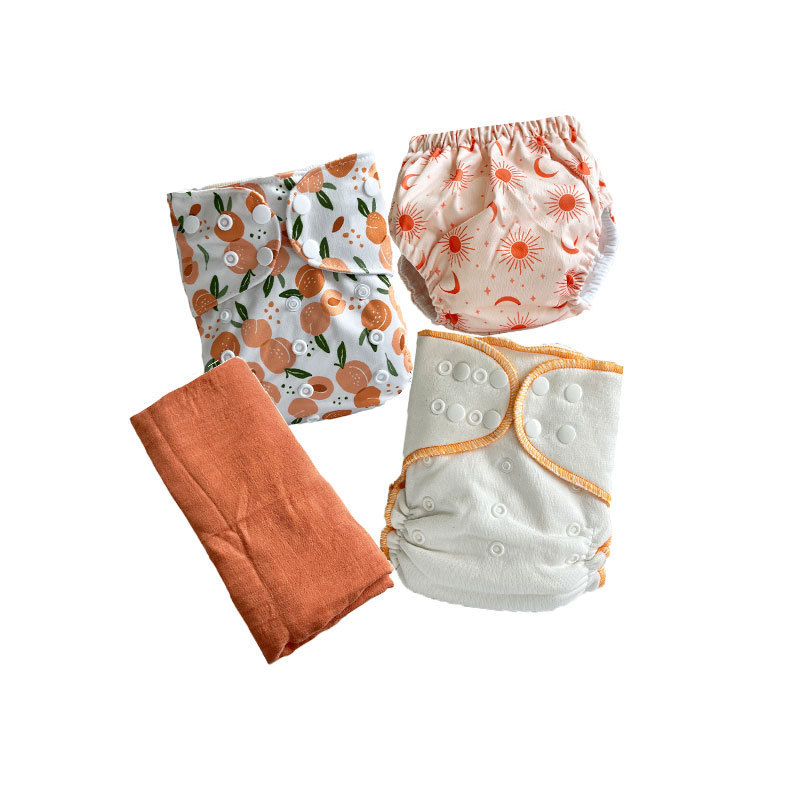 Wholesale  Reusable washable baby cloth diaper environmental Customized Recycle digital print PUL fabric nappies diaper