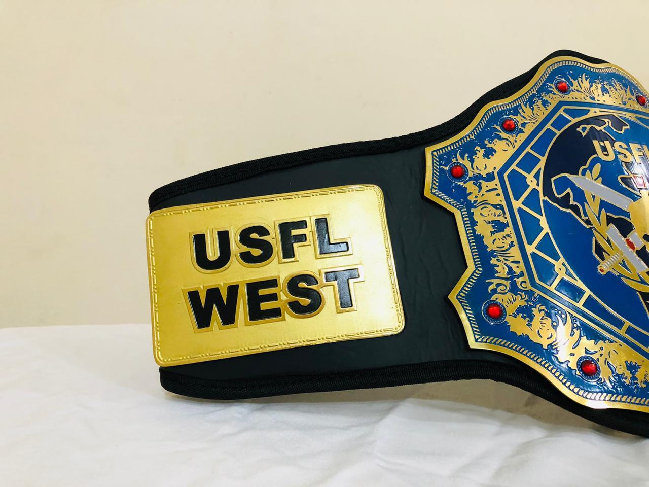 Customized 2mm Zinc Plates Championship Belt Real leather and artificial Leather strap fur on back