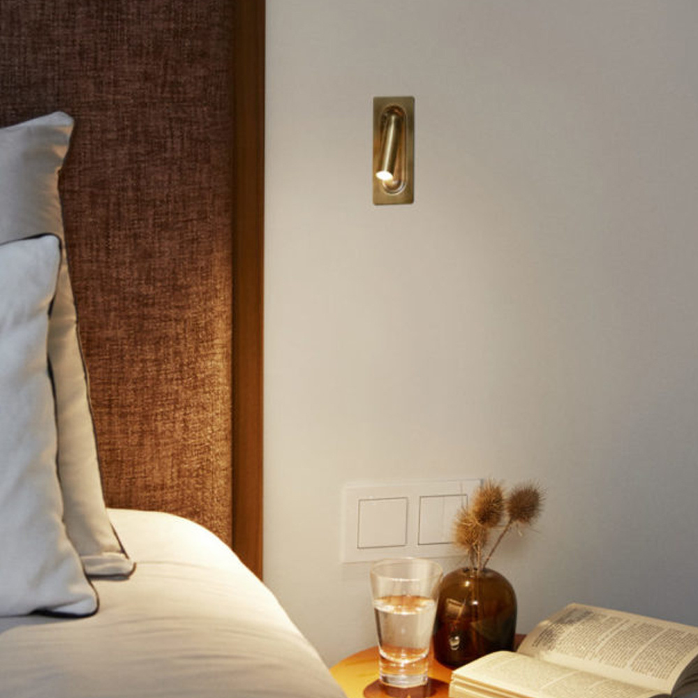 Hotel Led indoor headboard wall lamp bedside flexible recessed bedroom reading wall Light